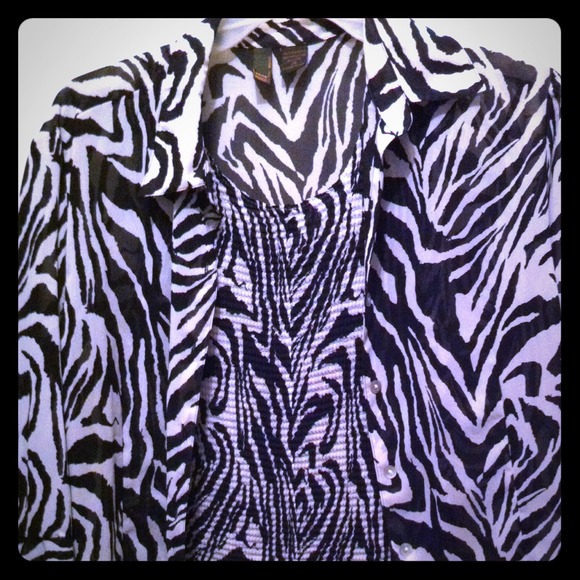 ✨Reduced✨👀🌟Zebra design top- two pieces