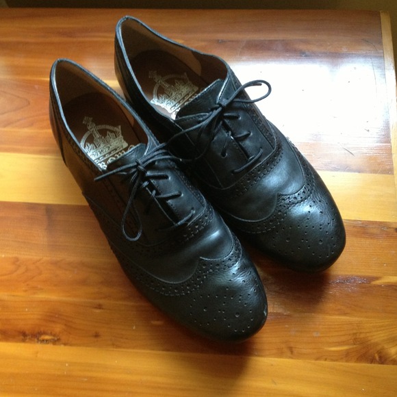 Oxfords, black leather, size 6.5