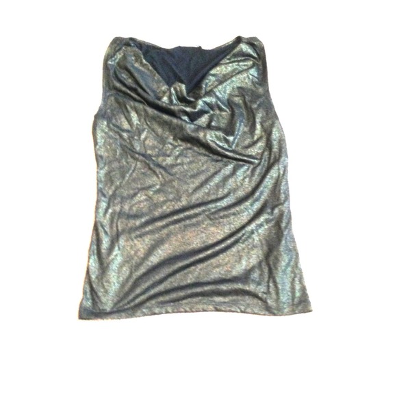 Black/gold shimmery dress tank.