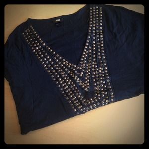 H&M Black Studded Shirt