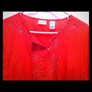 Red❤🌟 sparkly top