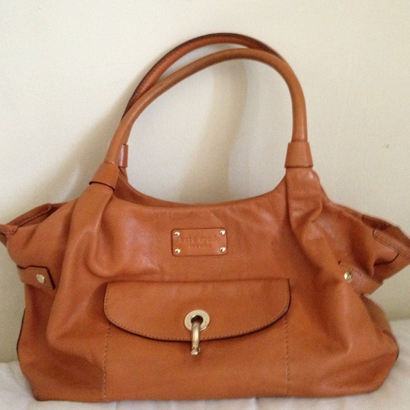Kate Spade leather chestnut Stevie Baby Bag
