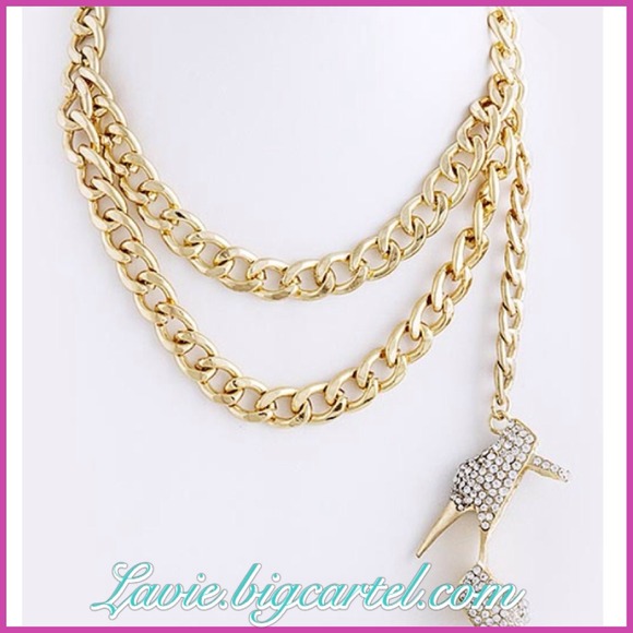 Hanging Stiletto Link Necklace