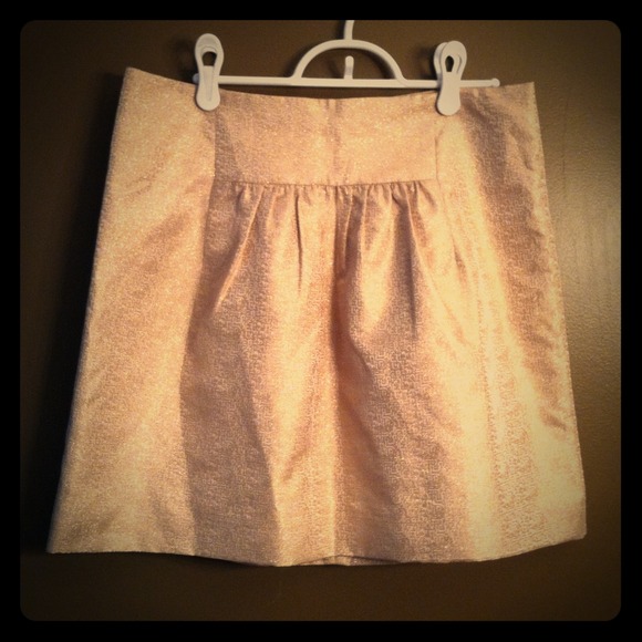 Gold Jacquard Mini Skirt - Picture 1 of 3