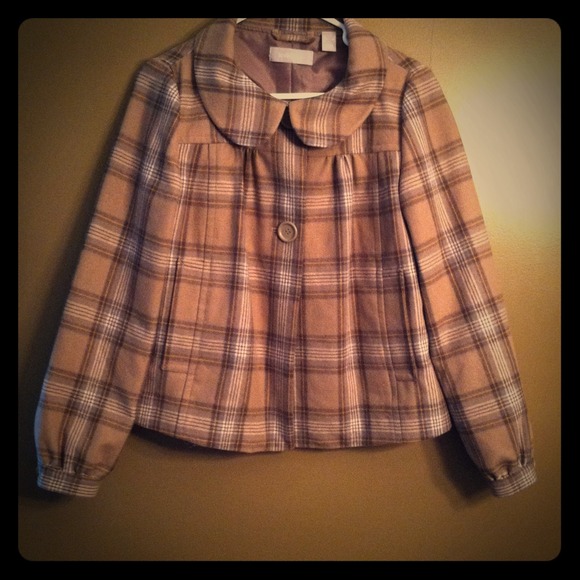 Liz Claiborne Peter Pan Collar Coat - Picture 1 of 4