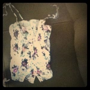 A button up that comes to a pony at the end of it