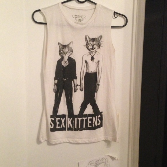 Corner shop sex kittens tank top