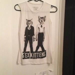 Corner shop sex kittens tank top