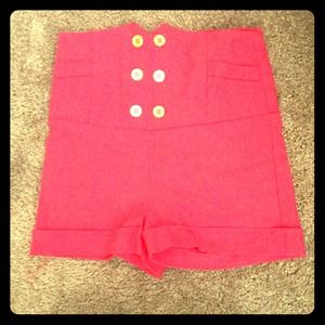 Never worn high wasted salmon shorts
