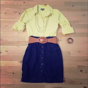 ✨Host Pick 8/13✨ANTHRO dark wash denim skirt