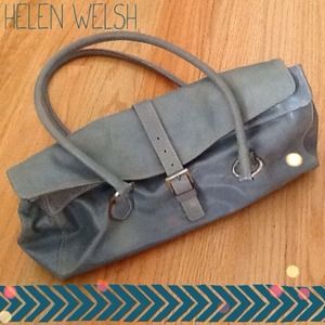 Helen Welsh: Blue Genuine Leather Handbag