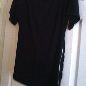 Cute black shirt side Zipper