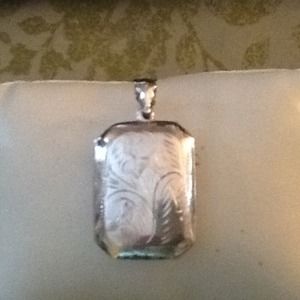 Solid silver locket