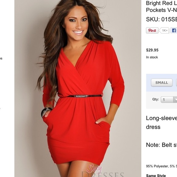 Cute red dress, too small:(
