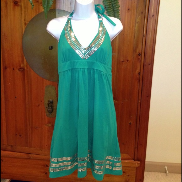 💗BUNDLED💗! VS Sequin Green Dress-Large