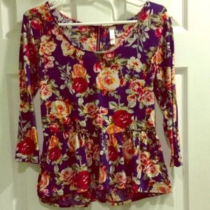 FLORAL PEPLUM