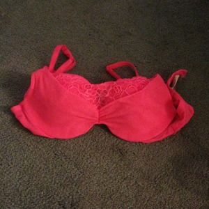 Hot pink bra