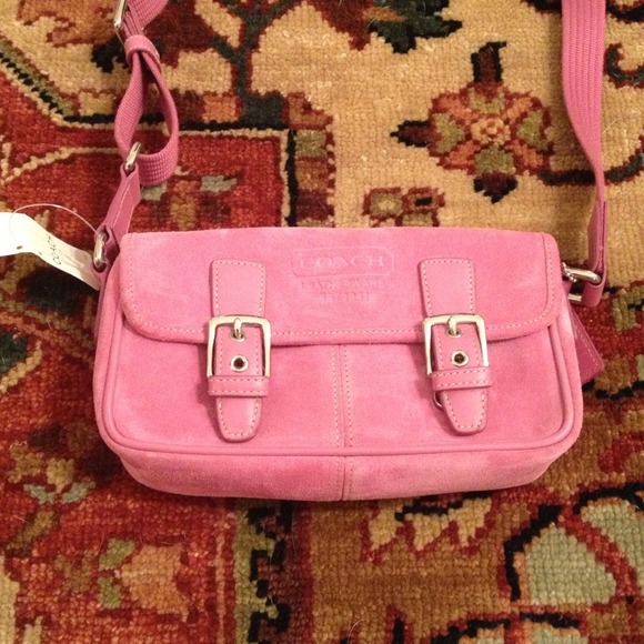 JUST REDUCED Suede Coach bag