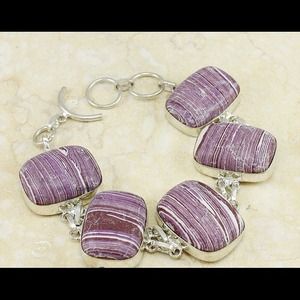 50% off HOST PICK. Rare Purple Zebra Jasper SS 925