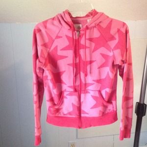 Pink Star Zip Up Hoody