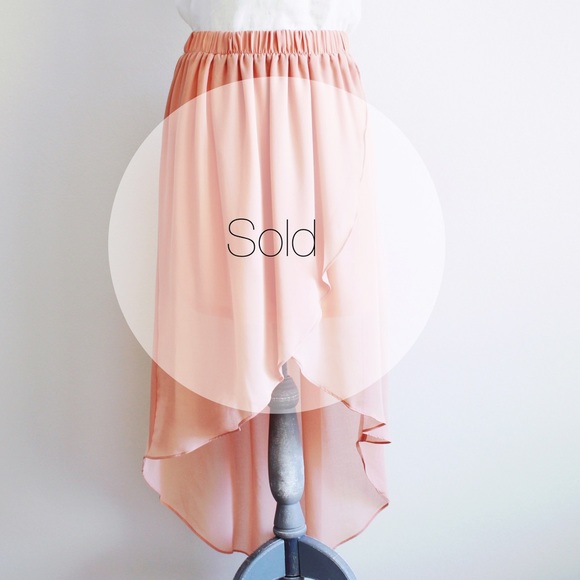 Alythea Dresses & Skirts - SOLD Peach Maxi skirt | chiffon tulip long skirt |