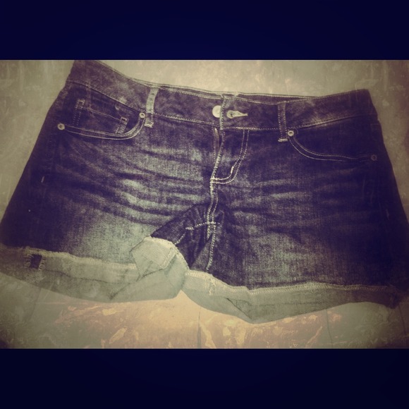 Jean cuffed shorts