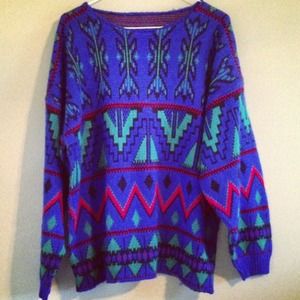 *RESERVED* Aztec Pattern Oversized Sweater!