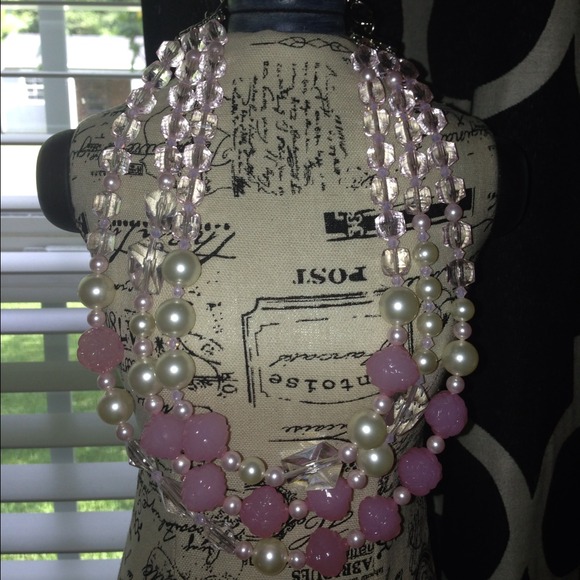 REDUCED Pink Multi-row Tarina Tarantino Necklace