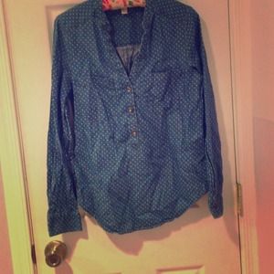 Lauren Conrad V-neck denim top