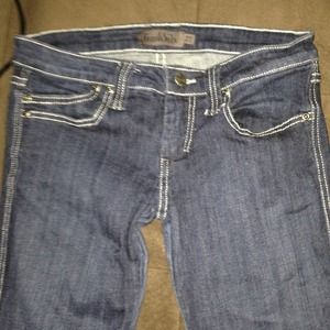 Frankie b slim boot leg jeans size 27 dark blue