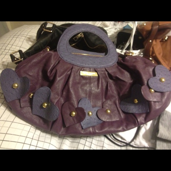 Marc Jacobs bag purple with hearts
