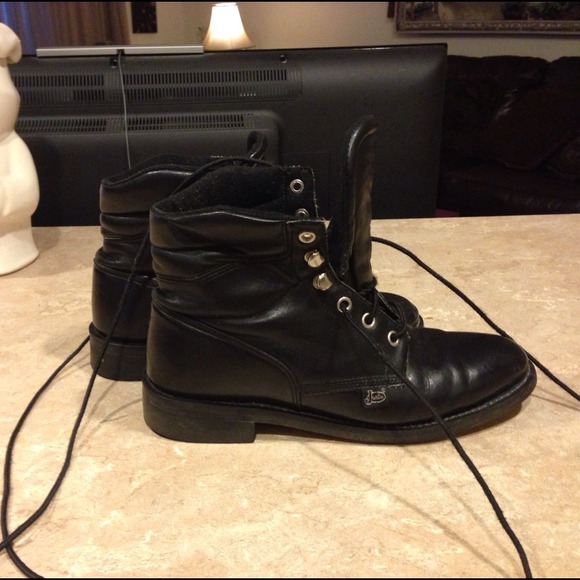 🎁Gifted🎁Black Justin Paddock Lace up Boots - Picture 4 of 4