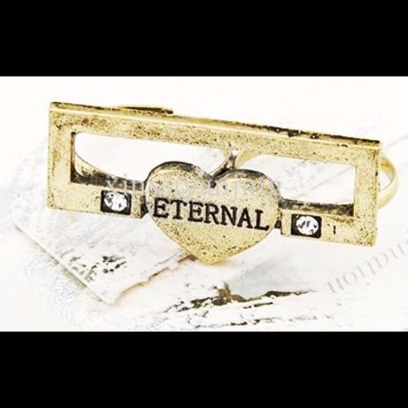 Love is Eternal Two Finger Ring