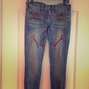 Current Elliott 10 Zip Skinny Jeans