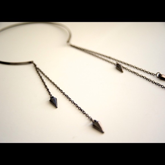 ❌SOLD❌🔥The CHECK ME OUT necklace🔥GUN METAL - Picture 3 of 4