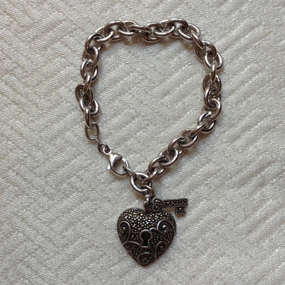 Judith Jack Jewelry - Judith Jack Sterling/Marcasite heart bracelet