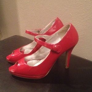 Red Mary Janes
