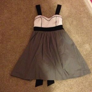 Black, white, and grey dress!