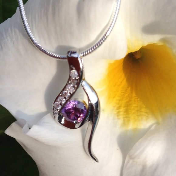 Jewelry - 🎉HOST PICK🎉925Silver Amethyst Pendant Necklace💜