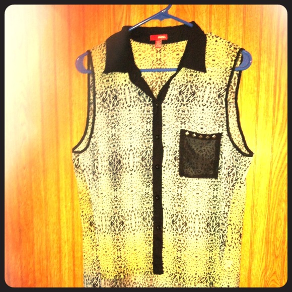 Bongo Hi-low Button Down Sleeveless