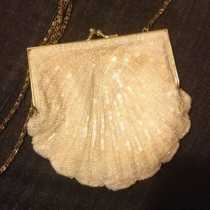 Sequin party clutch handbag