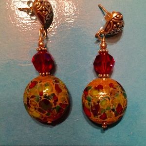 #50. Really unique earrings with a SS heart up top