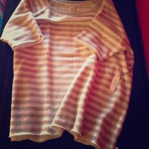 VS Brown and white stripped sweater