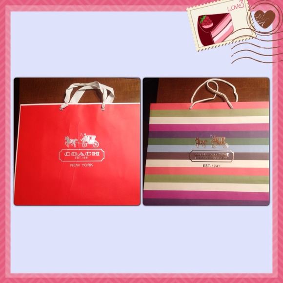 4 Coach large Gift/shopping bags.