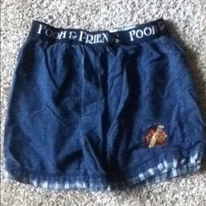 Winnie the Pooh Flannel Boxers/Shorts Size Medium