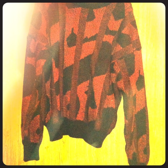 Red and Black Vintage Sweater