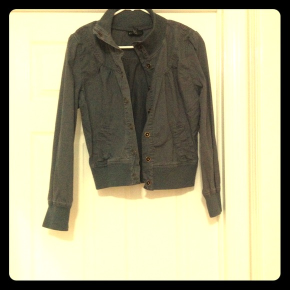 Gray button up blazer