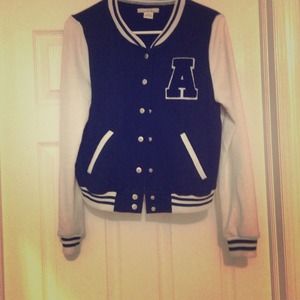 Cute letterman button up sweater