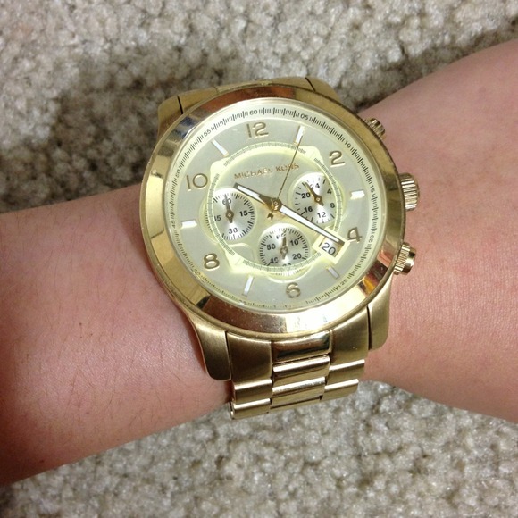 Gold tone Michael kors watch