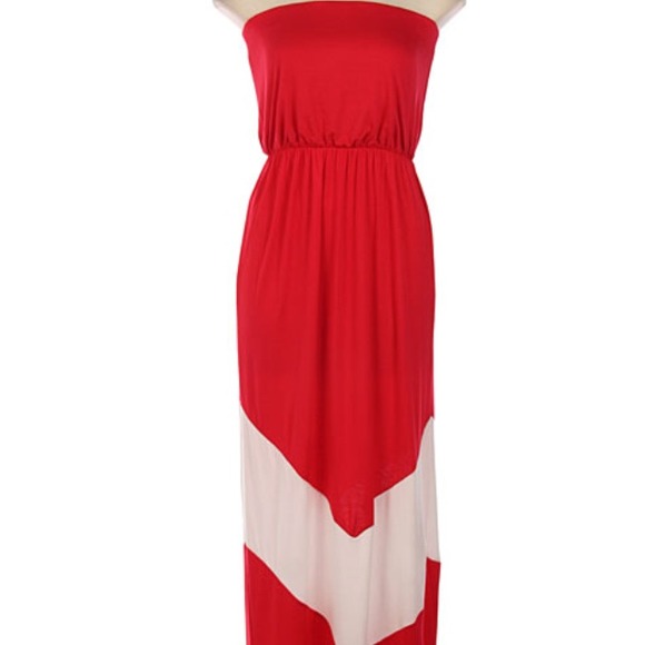 Red w/ white maxi